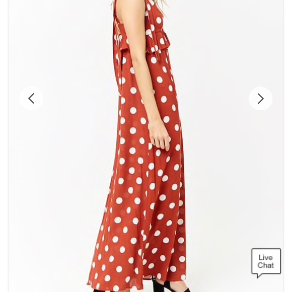 Forever 21 Ginger/White Polka Dot Woven Dress - Picture 2 of 8